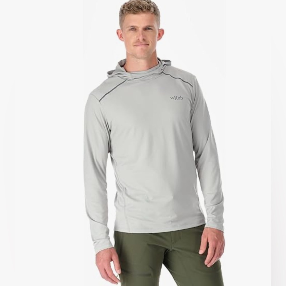 Rab Gray Force Hooded Long Sleeve Shirt